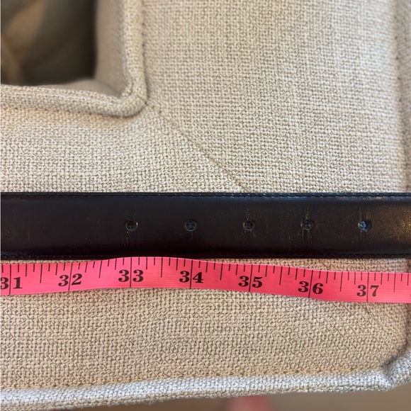 Chic Black and Gold Women's Black Leather Belt - Picture 3 of 4